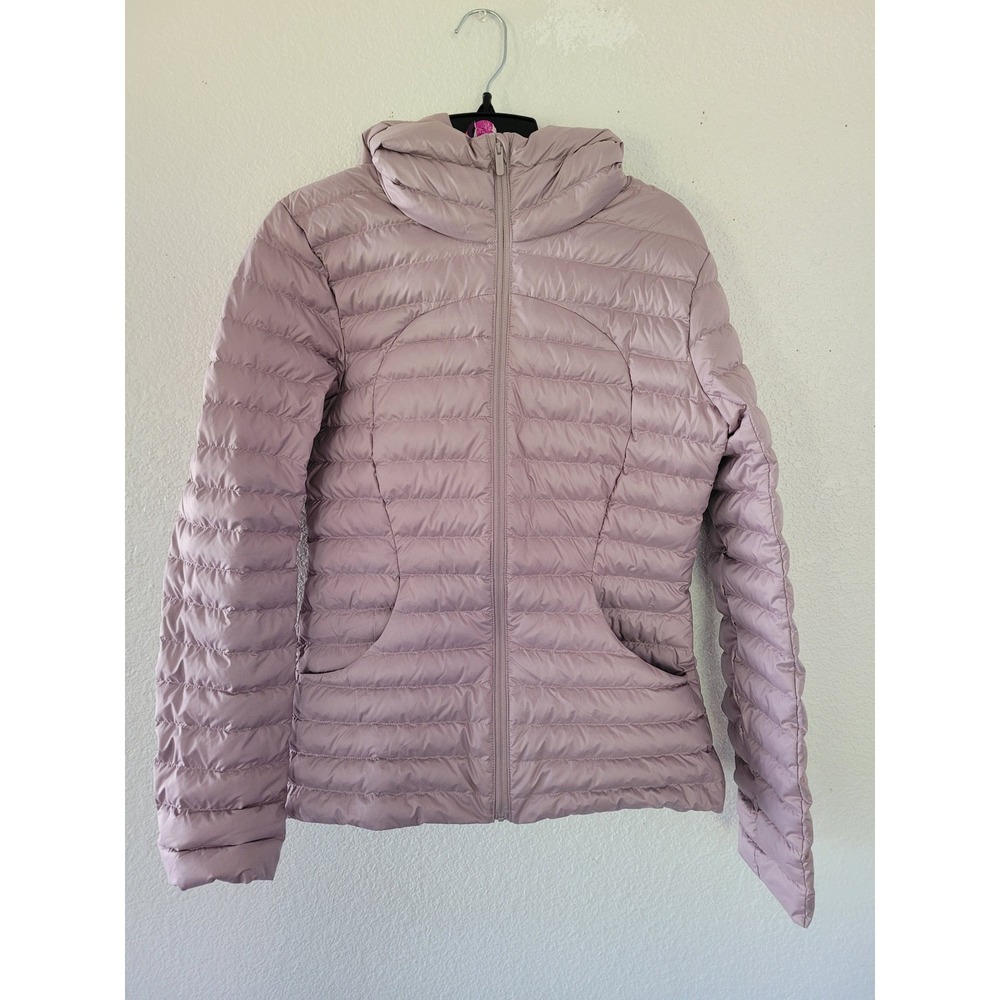 Lululemon Pack It Down Jacket 4 Mauve Pink Hood Puffer Packable Lightweight‎ #20